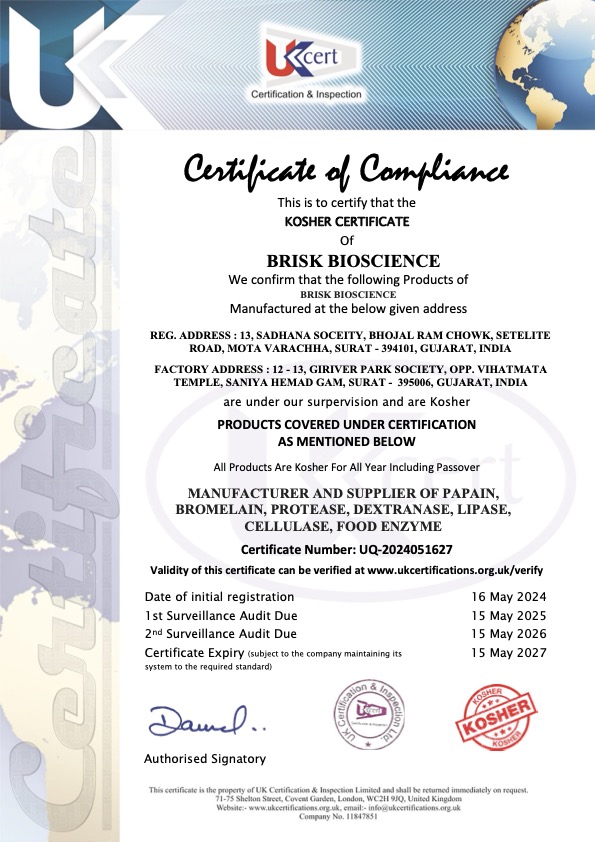 Kosher Certificate
